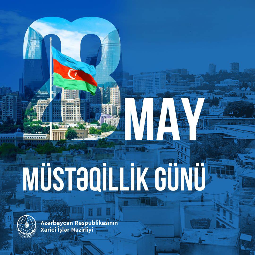 Искренне поздравляем азербайджанский народ и всех азербайджанцев мира по случаю 28 Мая - Дня независимости Азербайджанской Республики, желаем процветания и постоянного развития нашей стране и народу! Пусть наше государство будет вечным! С Днем независимости!
#azerbaijan #news
