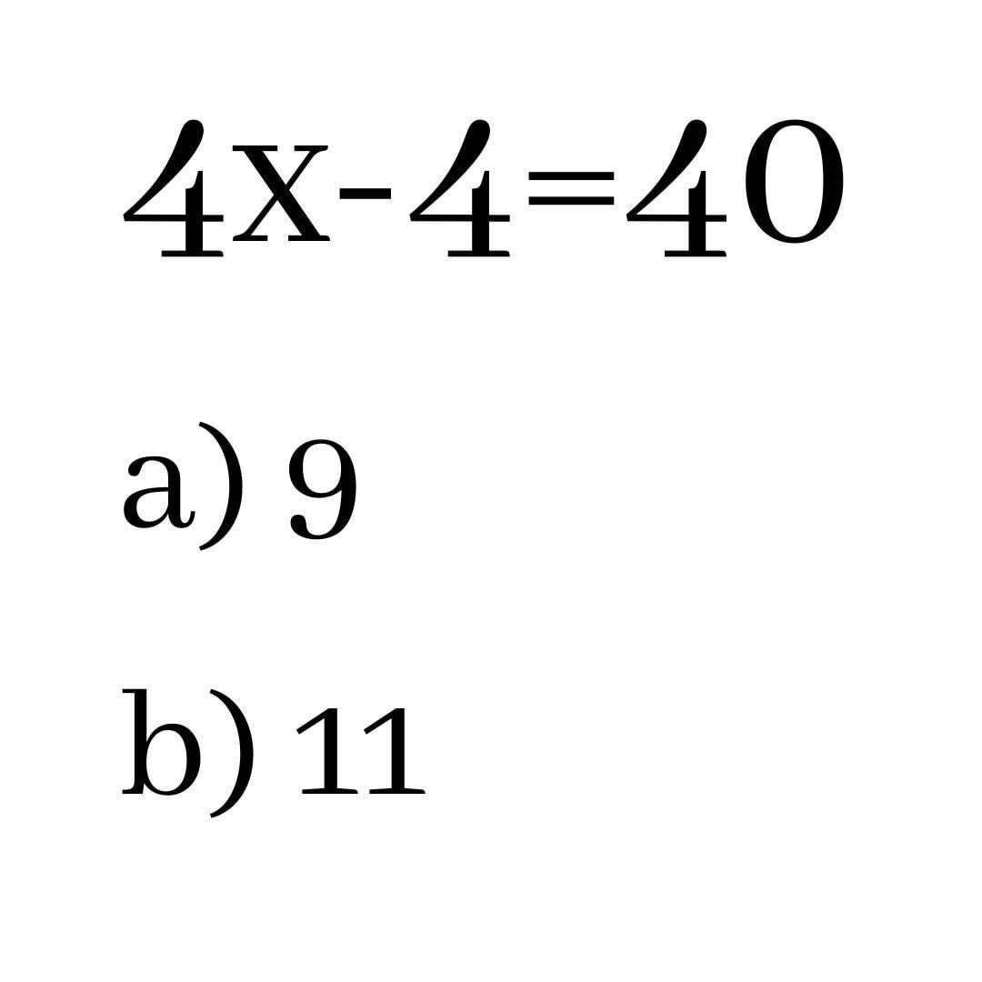 Math Test.. What’s the X ??