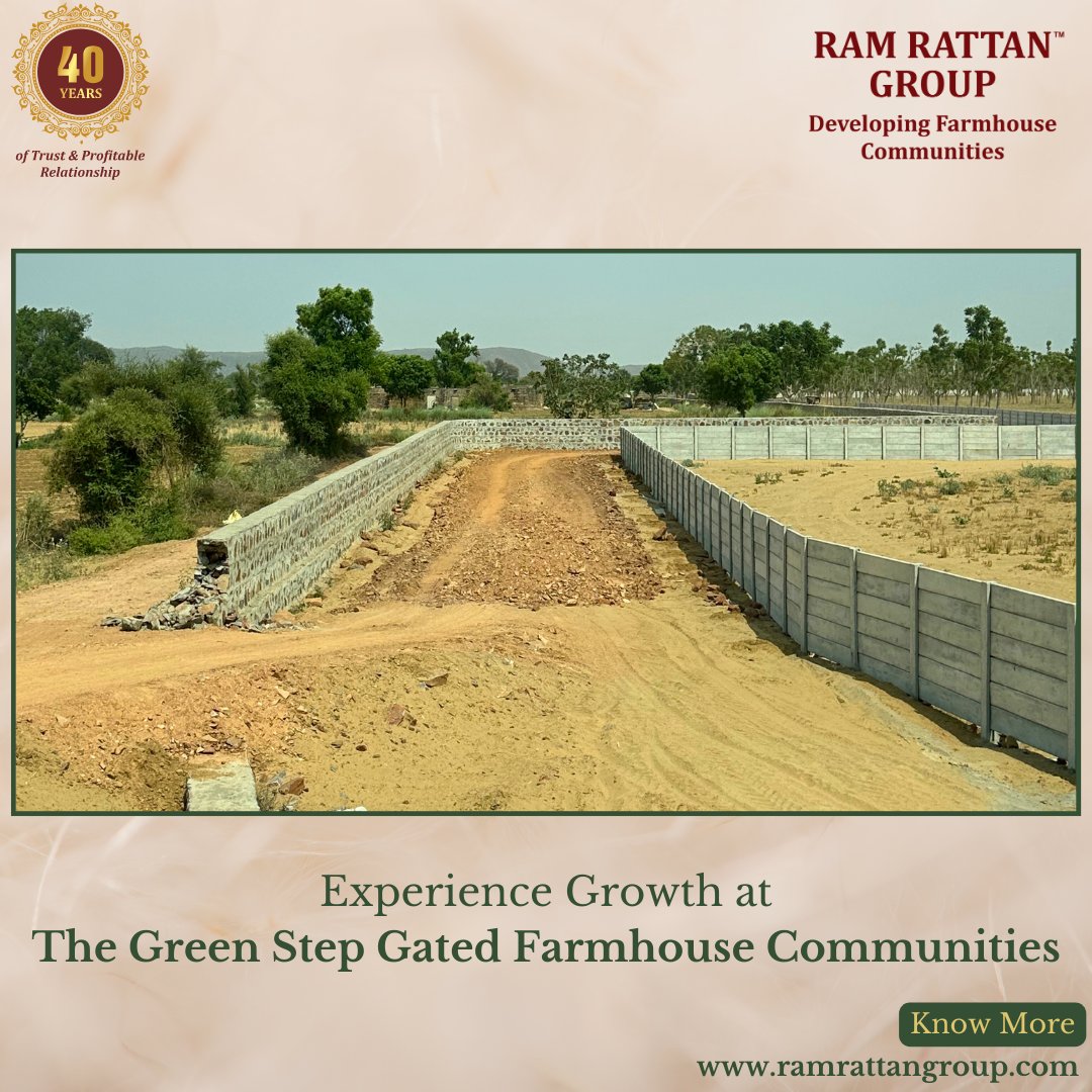 Discover the future at Green Steps Farms in Naugaon, Alwar. Secure your land today and make your dream farm a reality. Invest in your future now! For more info, DM us.

#ramrattangroup #RamRattanLiving #farm #farmland #luxury #luxuryfarmhouse #luxuryrealestate #land #landforsale