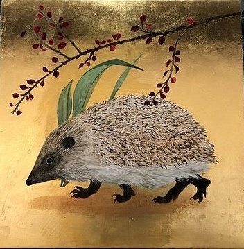 Liza Adamczewski (aka the Accidental Ecologist), artist who has created a series of 'Garden Icons' - mini paintings inspired by her local wildlife #womensart