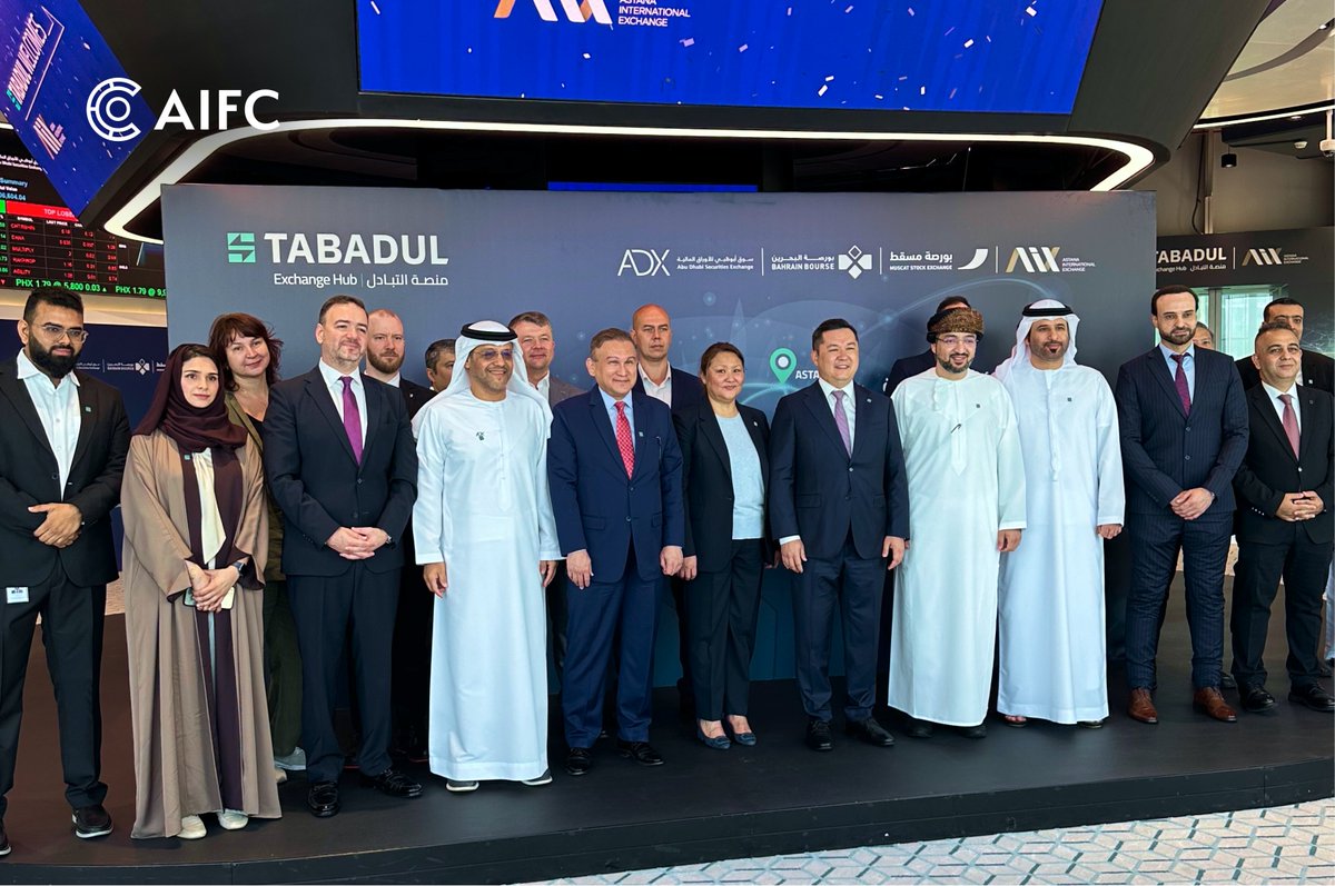 Leading UAE brokers BHM Capital and International Securities linked w/ AIX exchange via the Tabadul platform! AIX trading member Freedom Finance Global joined the ADX exchange. Investors from both countries can now trade each other's securities. #AIFC #AIX #ADX #GlobalTrade