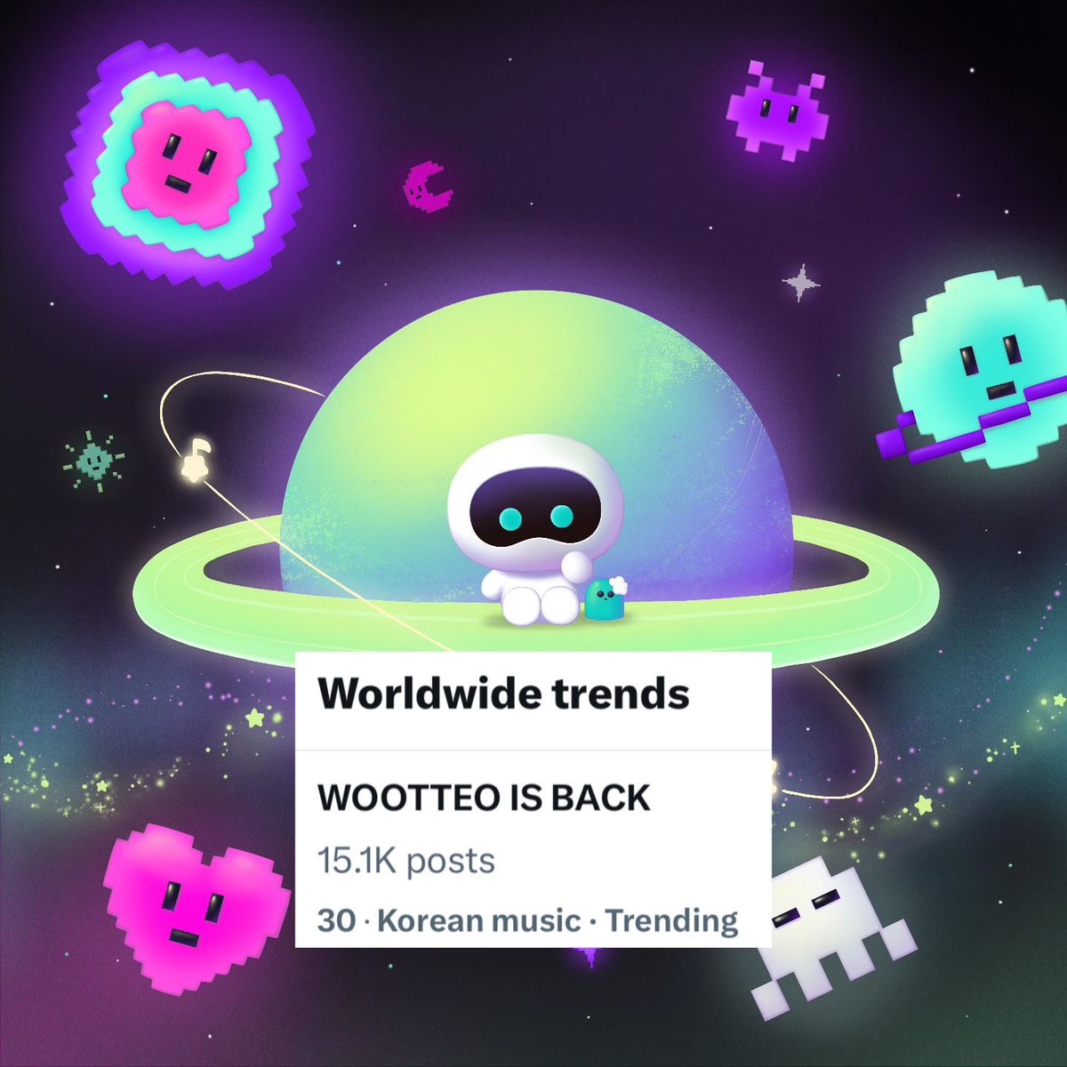 240528 Worldwide Trends 🌏 30. WOOTTEO IS BACK (15.1K posts) D-15 UNTIL JIN RETURNS #15DaysToMeetJin #TheReturnOfTheAstronaut