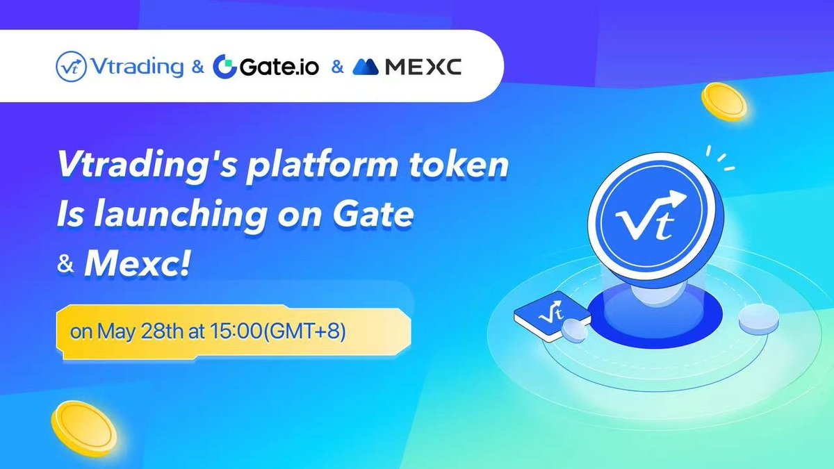 🔥 Vtrading Token Launching on @gate_io and <a href="/MEXC_Official/">MEXC</a> Today! 🔥

We are thrilled to announce that Vtrading Token is launching on Gate.io &amp; MEXC NOW !

💎Pair with USDT💎
@gate_io: VT/USDT
<a href="/MEXC_Official/">MEXC</a> : VTRADING/USDT
 
⌛️Join the Vtrading Community &amp; get