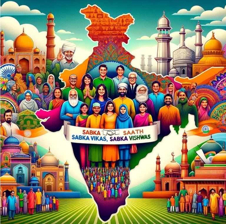 A Thread 🧵 (1/5)

🌟 Since 2014, PM #Modi has been a beacon of unity & communal harmony in #India! 🇮🇳✨ 

His #vision of 'Sabka Saath, Sabka Vikas, Sabka Vishwas' ensures inclusive #growth for all communities, fostering an environment where every Indian can #thrive together 🤝