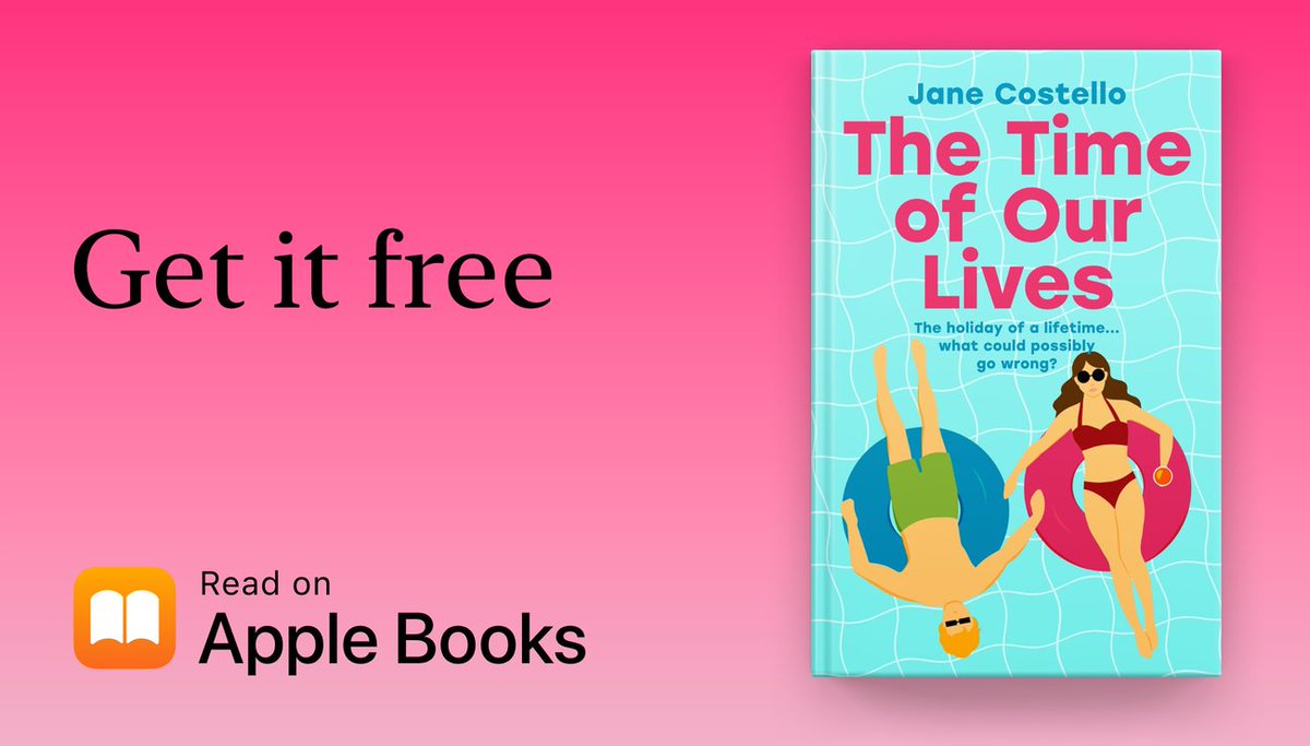 Grab your eBook copy of Sunday Times bestselling author @Jane_Costello_'s #TheTimeOfOurLives for FREE this week only! 'Funny, sexy and moving - a hilarious holiday romp with a heart. I loved it' SOPHIE KINSELLA books.apple.com/gb/book/the-ti…