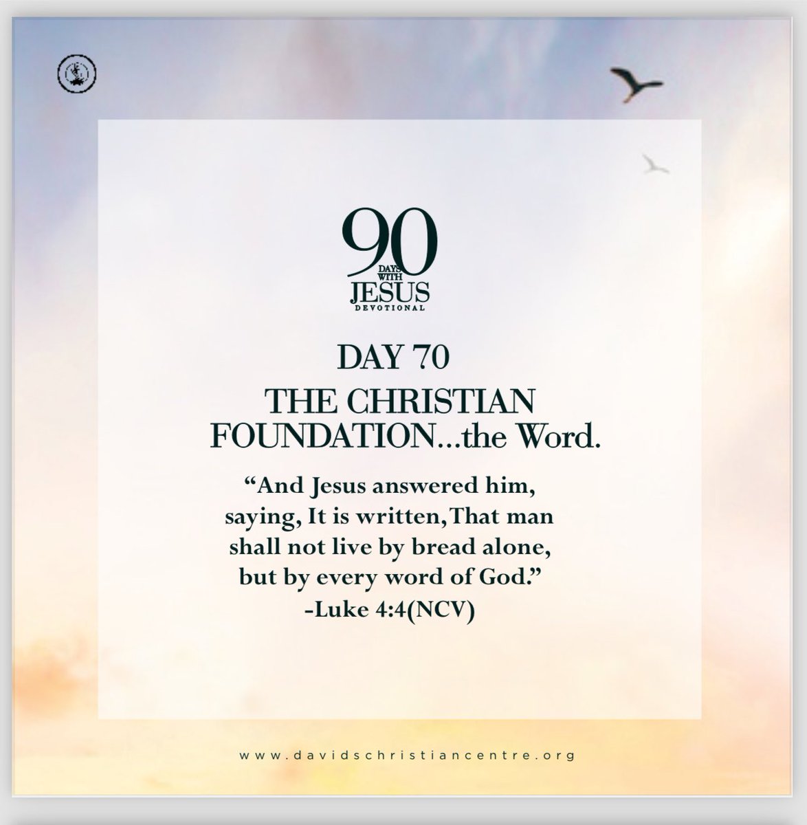 dcclagos's tweet photo. It’s Day 70 of “90 Days With Jesus!” Topic - THE CHRISTIAN FOUNDATION.. the word
Our anchor scripture is from Luke 4:4 (NCV)
You’ll be blessed by this teaching.
You can view full video on our YouTube and subscribe to the channel- https://t.co/rKV1I5BhZl
#90DaysWithJesus https://t.co/Bwtrl22pVX