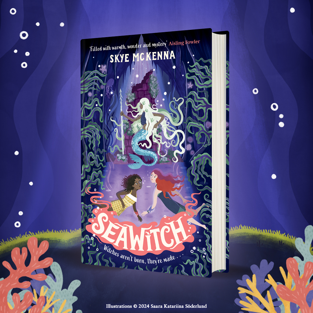 I'm bubbling with excitement to reveal the cover of SEAWITCH! Join Oak Patrol on their summer holidays in the village of Porthmorven and discover the secrets of the sea. Cover art by @saarainfeathers - Preorder now: geni.us/Seawitch