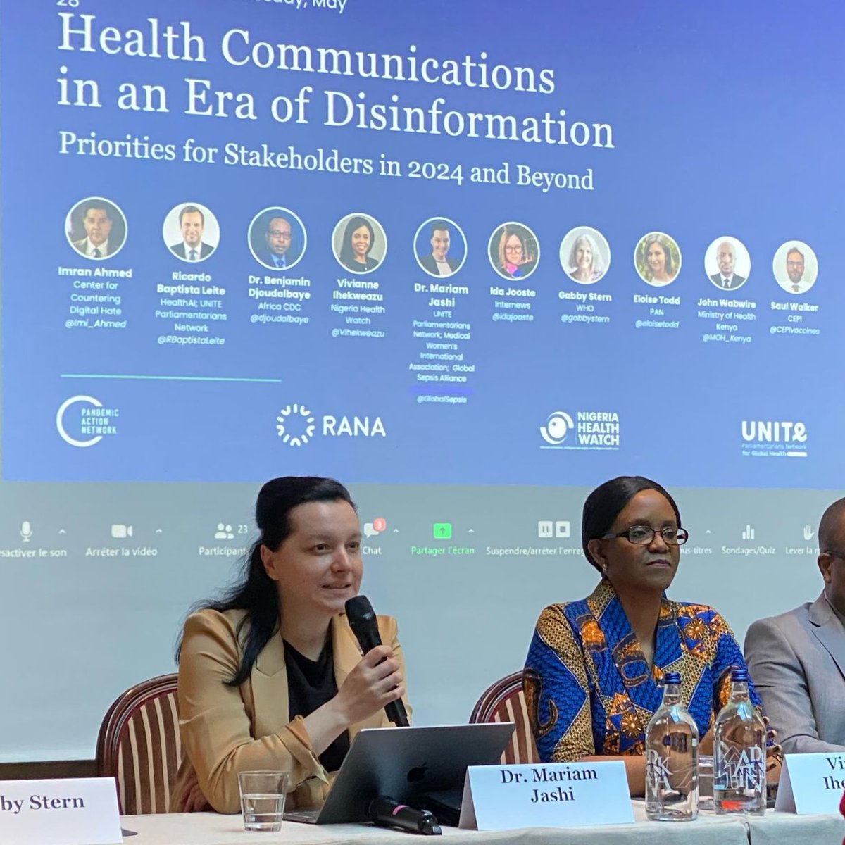 'Pandemic-related disinformation that every country has experienced has tested the resilience of democratic institutions,' says @UNITE_MPNetwork's Dr Mariam Jashi, who adds that many authoritarian leaders have used it to curtail freedoms and advance political interests #WHA77