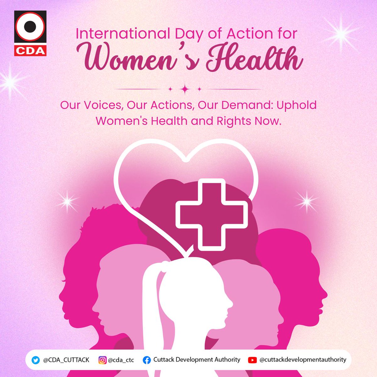 On this International Day of Action for Women's Health, let's prioritize and protect women's health together. 

#cuttackdevelopmentauthority #CDA #cuttack