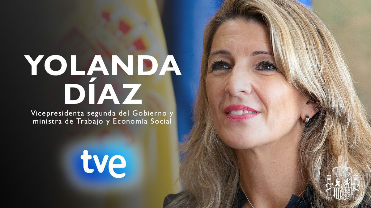 📺 A partir de las 9.00h la vicepresidenta segunda y ministra de Trabajo y Economía Social, @Yolanda_Diaz_, será entrevistada en el programa @LaHoraTVE. 🔴 Se puede seguir en directo: bit.ly/3FDQA8M