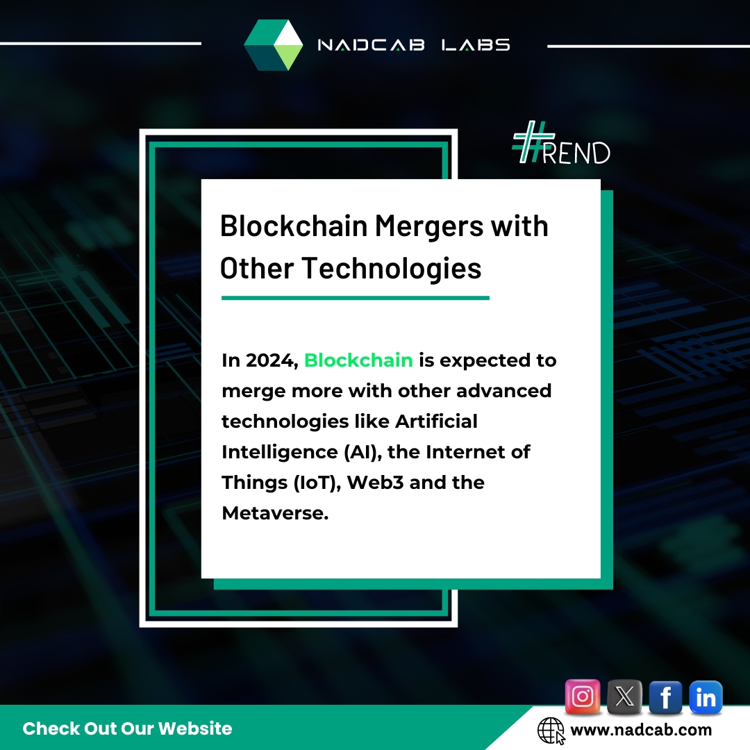 Latest Trend of The #blockchain mergers with other #technologies🚀 Learn about blockchain's role in transforming digital records at Nadcab Labs.🌐
 Visit us - nadcab.com  #blockchaintechnology #blockchaindevelopment #blockchaintrends #NadcabLabs 💼