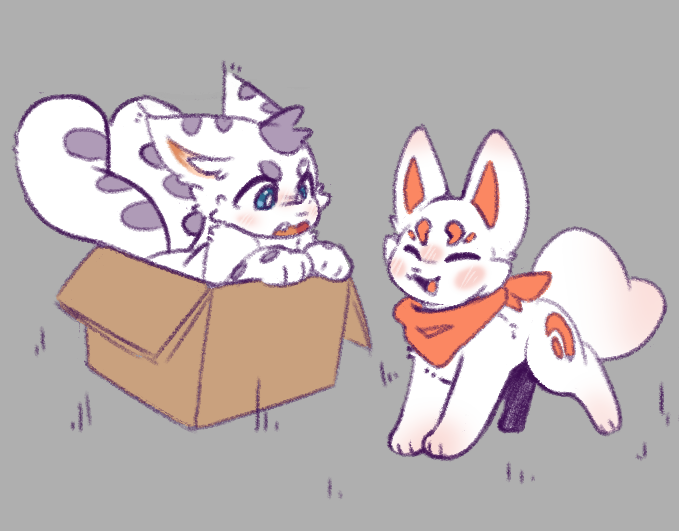 walnut &amp; fuzai sketch
#有兽焉