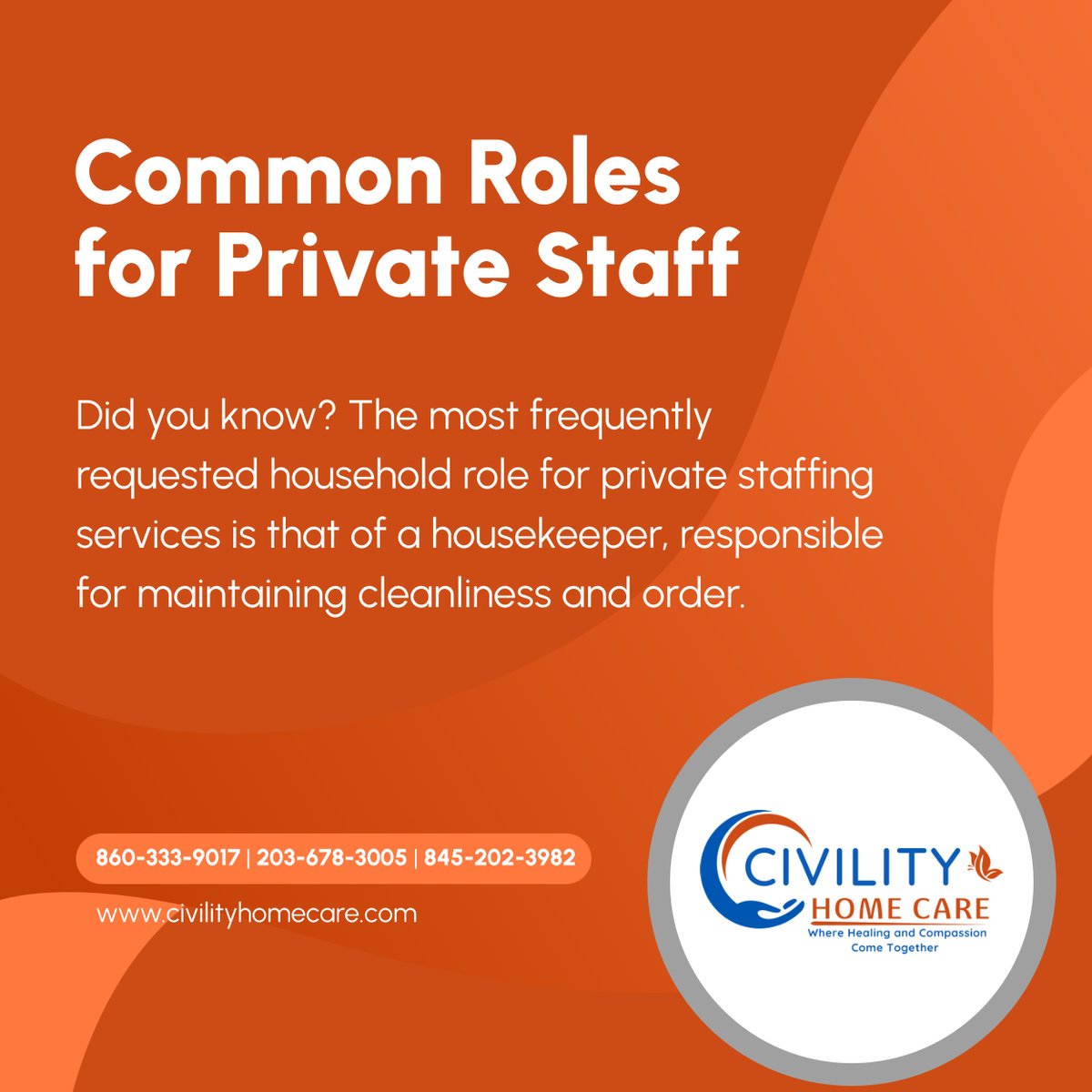 CivilityHC's tweet photo. Private staffing often focuses on housekeeping to ensure homes are clean and orderly. 

#PrivateStaffing #Housekeeping #NewingtonCT #HomeCareAndMedicalSupplies #CleanHome https://t.co/xVDJZLa657