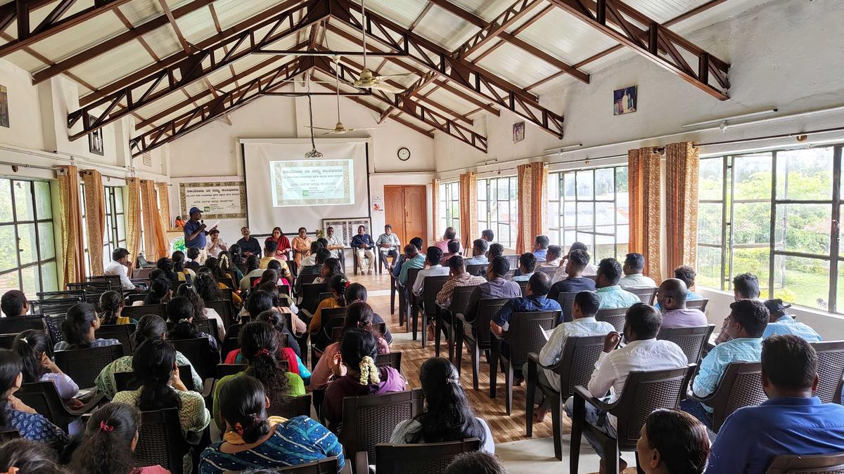 iphindia's tweet photo. A week ago, a workshop on awareness on our Constitution titled, “Tiliyona Baa Namma Samvidhaanava”, was held at BR Hills in Chamarajanagar for the staff members, collaborators and partners of @iphindia.  The workshop used group work and dialogue to build awareness on rights and responsibilities and was inaugurated by collaborators from the Soliga Adivasi Sangha and partner NGOs.