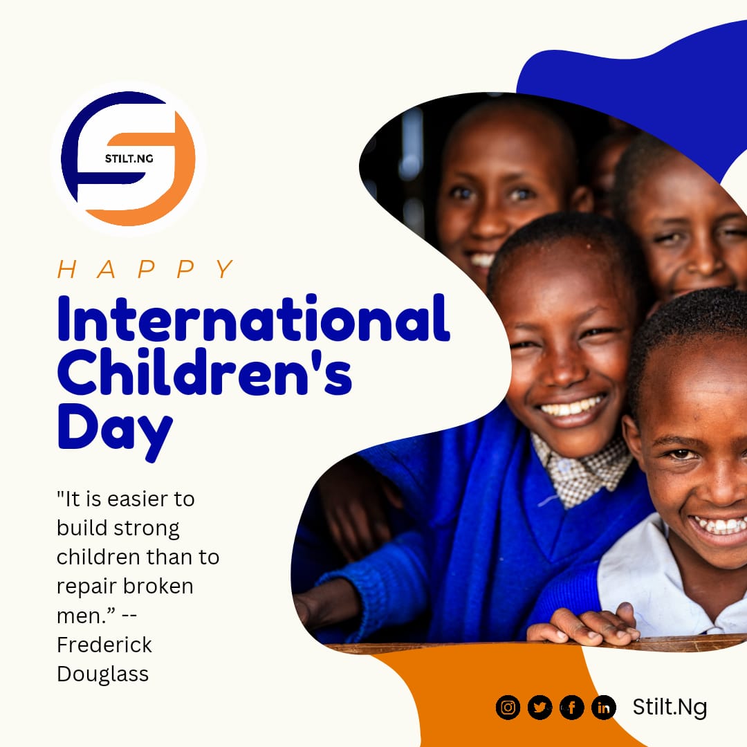 Happy International Children's Day.

#StiltNG #mentalhealth #ChildrensDay #happychildrenday