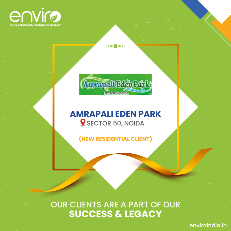 #Welcome Aboard, Amrapali Eden Park! Our team is ready to deliver exceptional #FacilitiesManagementServices and ensure a superior #Living experience for all #Residents. #NewAcquisition #Business #Client #Clientele #Acknowledge #Residential #Society #Enviro #FacilityManagement