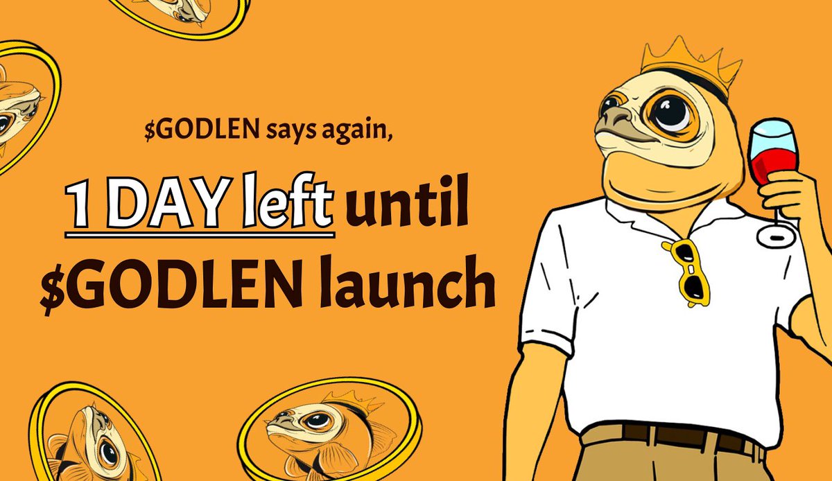 Godlen_memecoin's tweet photo. Sup dear degenz, your highly anticipated $GODLEN launch is happening in 1DAY!!

We done amazing progress together, but it’s only beginning of our responsibility - expand the $GODLEN Enterprise 🫡💼

#Presale is live until launch, so grab yours while u can 💰💸

#listingalert #binance #coinbase #memecoin #Solanamemecioin