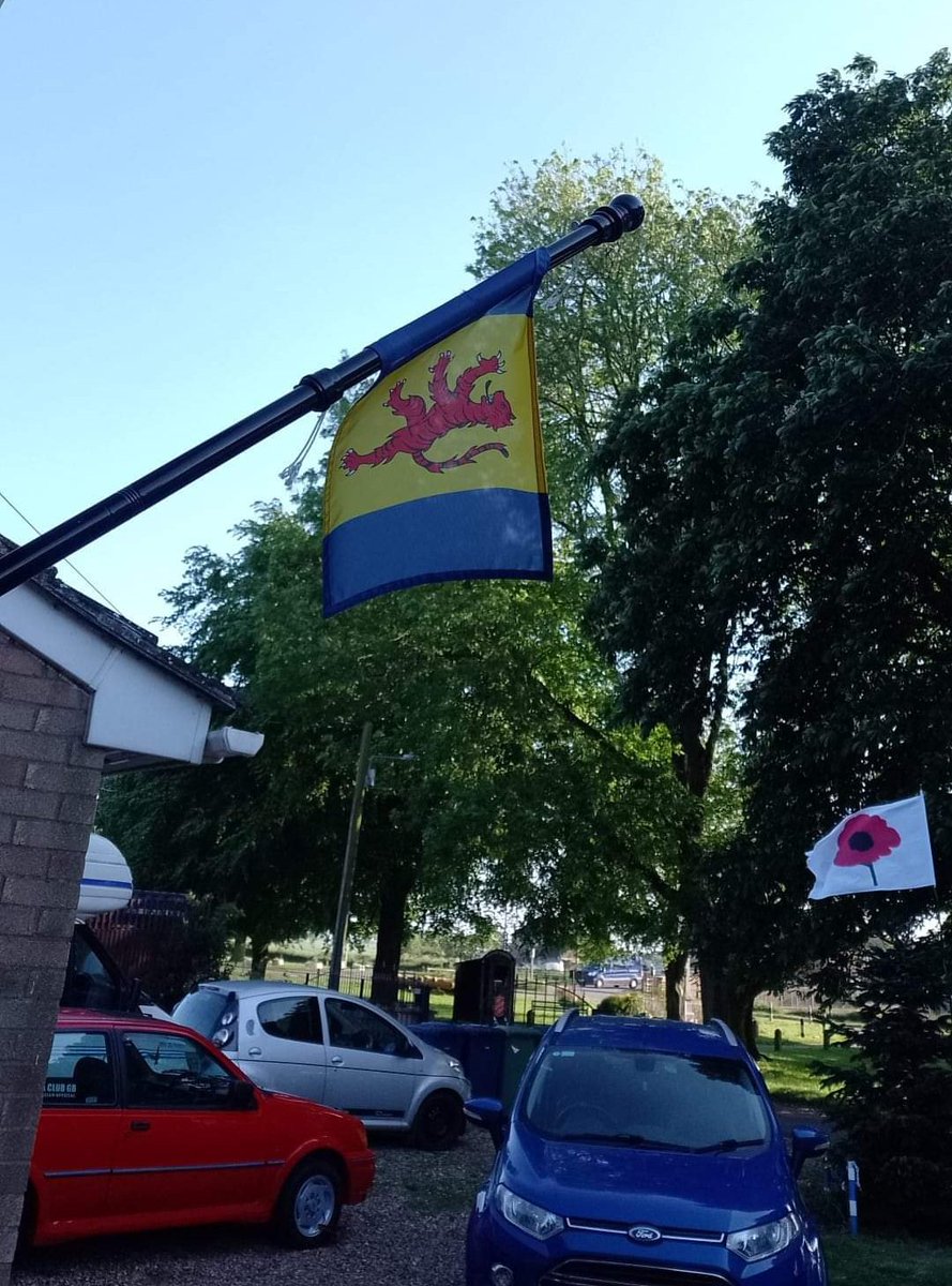 Andrea Watson's flag outside her business in Parson Drove. If you have a flag not previously posted here please do send a photo of it flying this summer.