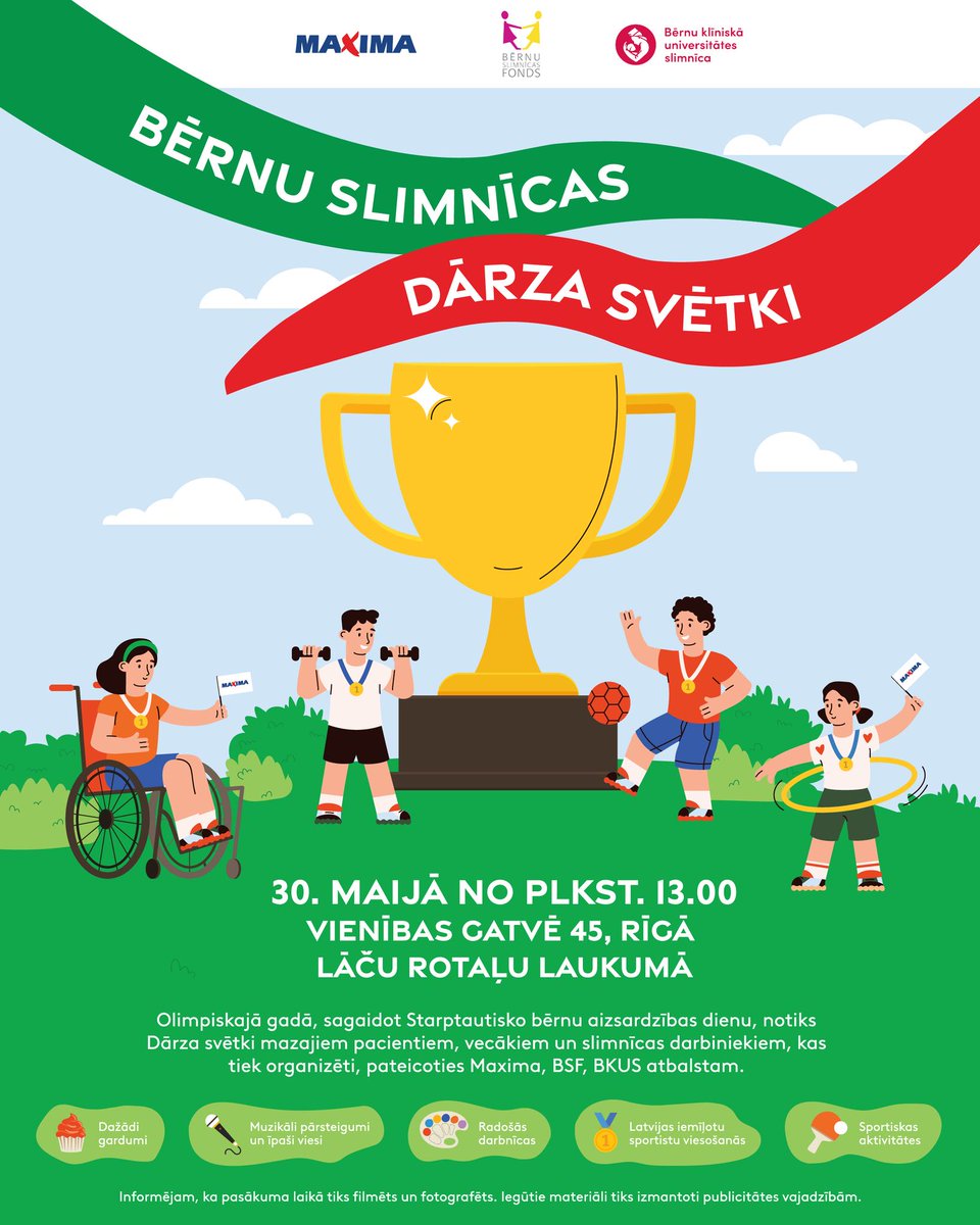 30. maijā, gaidot Starptautisko bērnu tiesību aizsardzības dienu, jau 9. reizi <a href="/bernuslimnica/">Bērnu slimnīca</a> rīkojam Dārza svētkus! Nāciet ciemos!