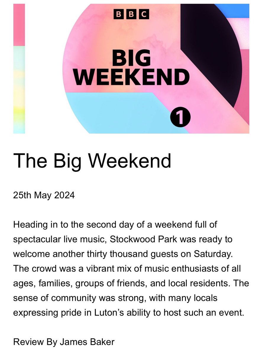 A review of day two @BBCR1 Big Weekend is here gigview.co.uk/index.html#!/t… #radio1 #radio1bigweekend #music #news #review #festival #festivalreview review by @jamesbakerphoto