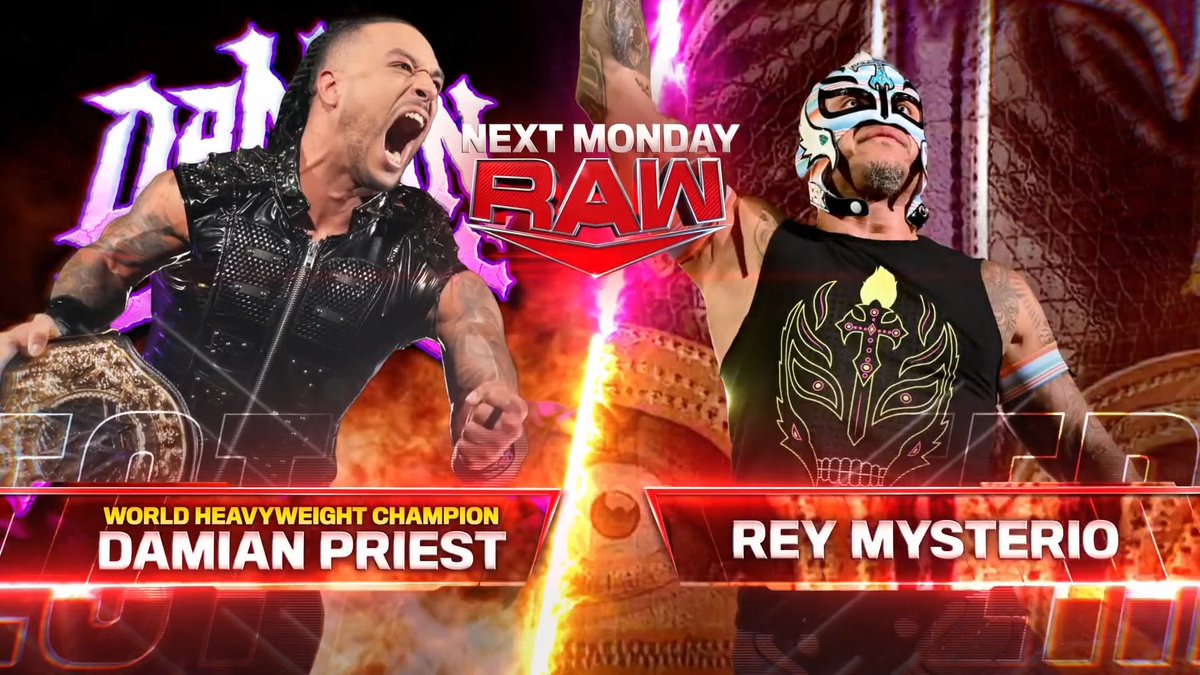 Next Week on #WweRaw Damian Priest vs Rey Mysterio