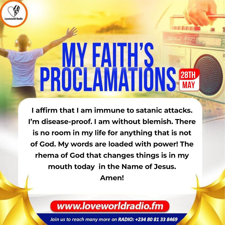 MY FAITH’S PROCLAMATIONS