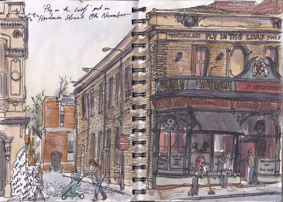 Sketch of the Day: Fly on the Loaf, Hardman Street, #Liverpool, 2011