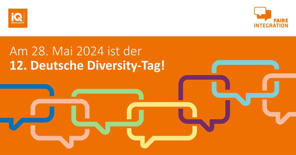 #DDT24: Heute ist der 12. Diversity-Tag, initiiert von der Charta der Vielfalt –auch für die Faire Integration ein wichtiges Thema: Unsere Berater*innen setzen sich mit jeder Beratung für einen vielfältigen und fairen Arbeitsmarkt ein. #vielfaltinderarbeitswelt #faireintegration