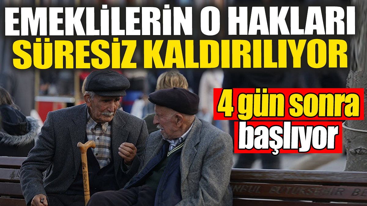 Emeklilerin o hakları süresiz kaldırılıyor: 4 gün sonra başlıyor kamusonhaber.com.tr/emeklilerin-o-…

#SONDAKİKA #emekli #emekliaçlıklasınanıyor #emeklideğiladaletmitingi #altny #altın