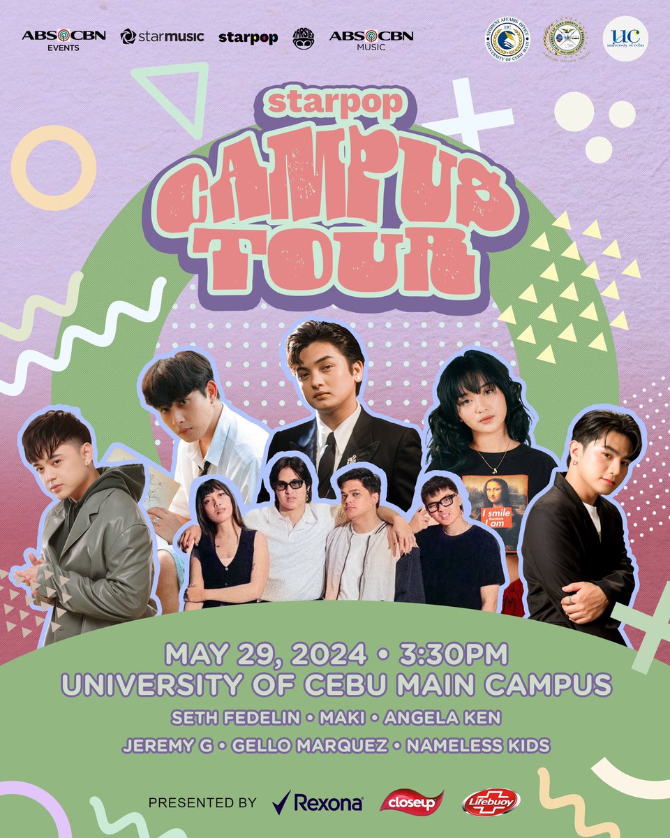 SETH with the #StarPopCampusTour barkada is going to the Queen City of the South, CEBU! 💙

Cloudies, Kita-kits tomorrow, 3:30PM sa University of Cebu, Main Campus! ☁️

#FranSeth | #FRANSETHCloudies 
#SethFedelin