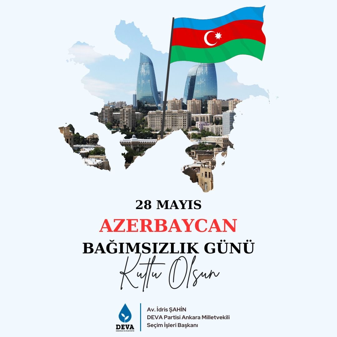 “Tek Millet, İki Devlet” anlayışıyla her zaman bir ve beraber olduğumuz can #Azerbaycan’ın 28 Mayıs Bağımsızlık Günü kutlu olsun. 🇹🇷🤝🇦🇿