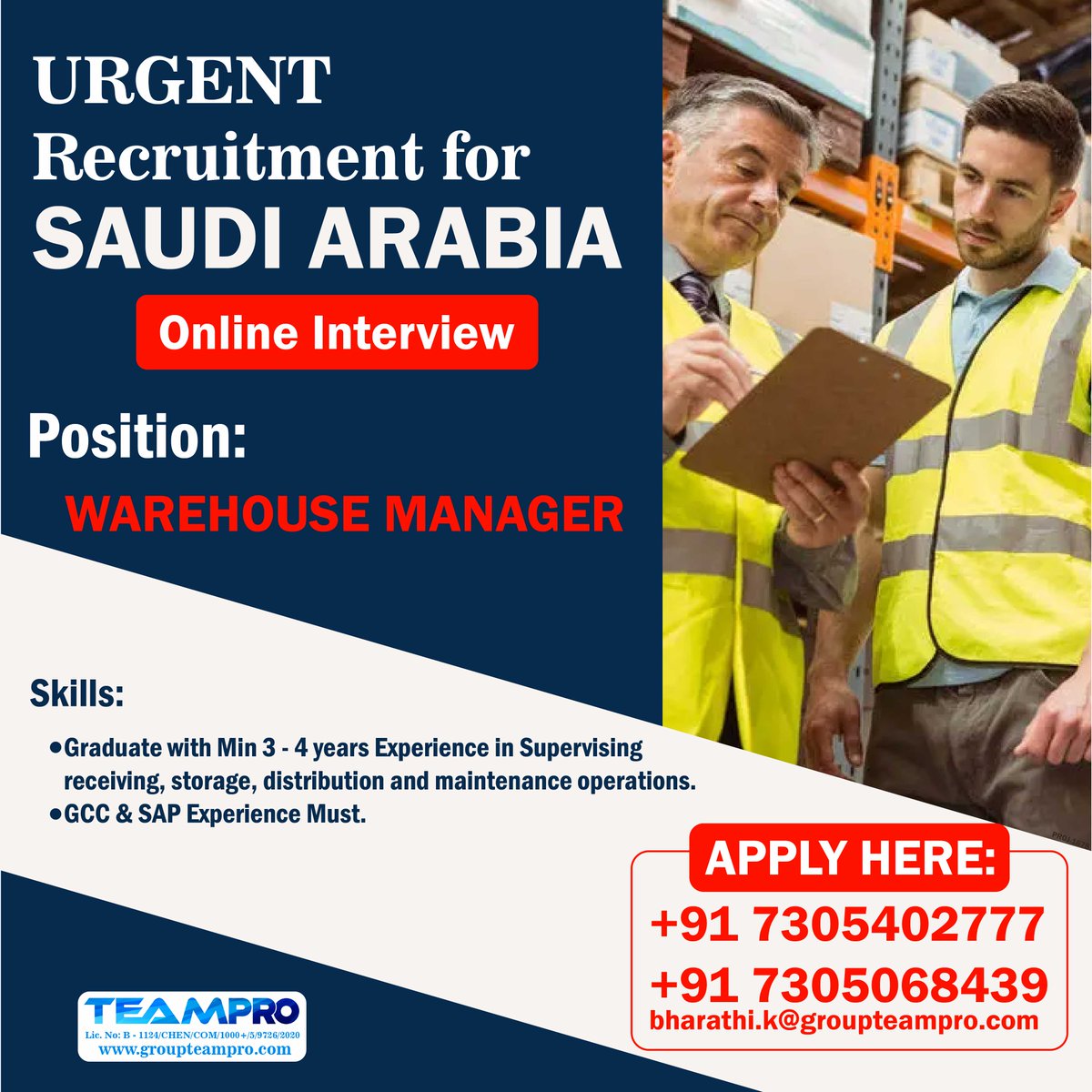 We are hiring for the following positions: #freerecruitment #SaudiArabiaJobs #SupervisorJobs #TechnicianJobs #EngineeringJobs #WelderJobs #HousekeepingJobs #FacilityManagement #CareerOpportunity #ImmediateHiring #JobOpening #MiddleEastJobs