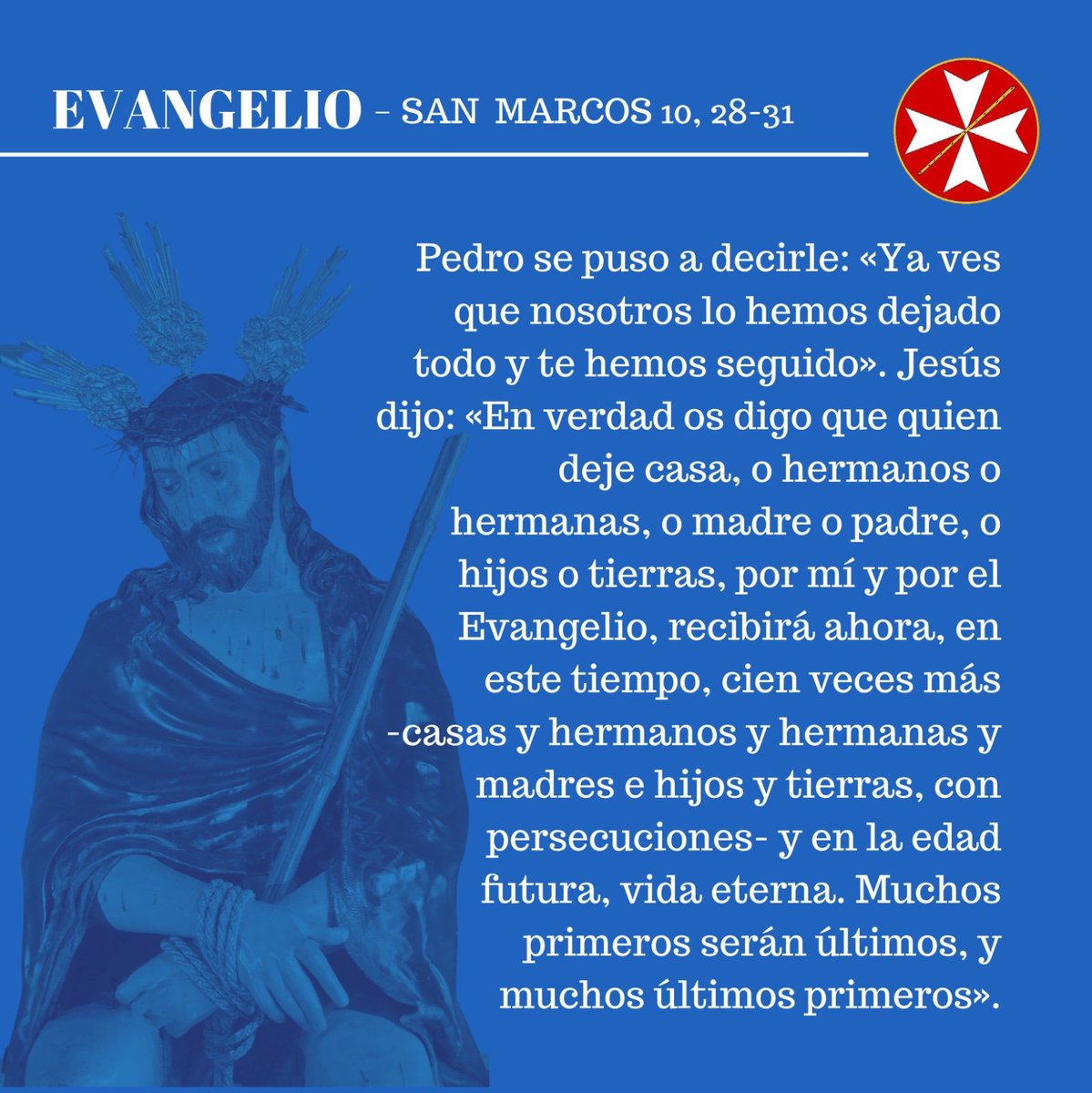 #EvangelioDelDía | Mc 10, 28-31. “Recibiréis en este tiempo cien veces más, con persecuciones, y en la edad futura, vida eterna”. 

Lectura completa y comentario: archisevillasiempreadelante.org/palabraviva-28…

#SanEsteban