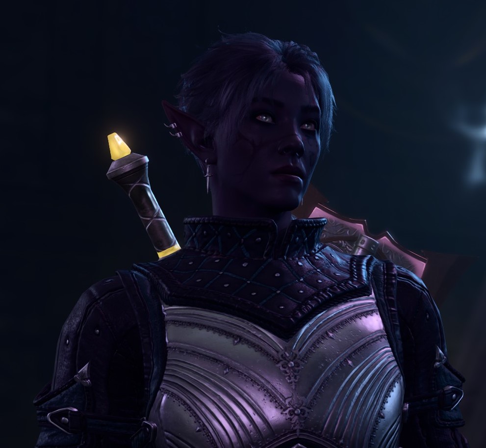 aryci_'s tweet photo. @sundropstarion a bit late but here's my pookie jay!! she's a chaotic neutral-turned-good lockadin drow (tav <3) https://t.co/vE104DgOvt