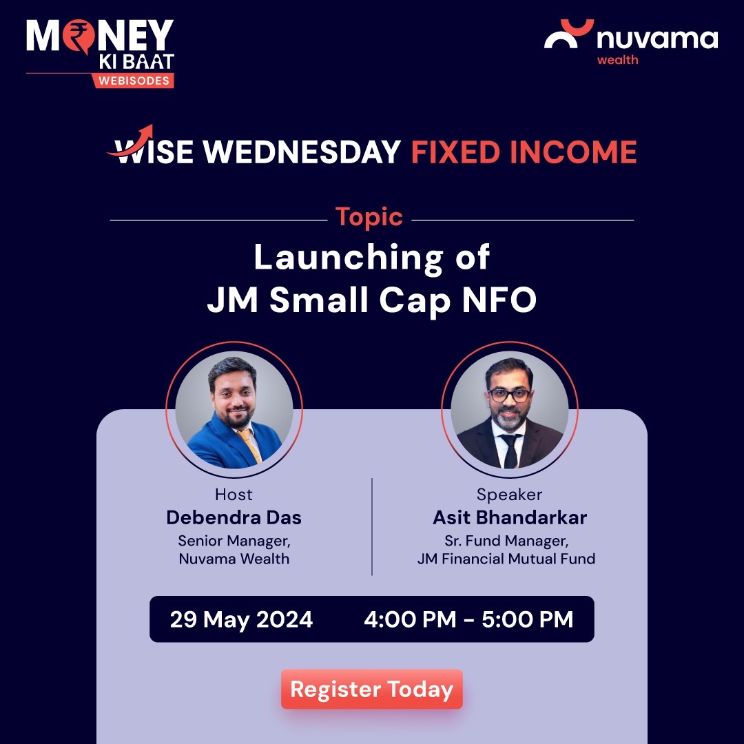 Nuvama_Wealth's tweet image. This week, delve into a range of insightful #webisodes, featuring the launch of JM Small Cap NFO, 8 Common Mistakes made by Mutual Fund Investors, and an introduction to the Nuances of Inheritance. 

Secure your spot now by clicking the link below-  tinyurl.com/2vk5384a
