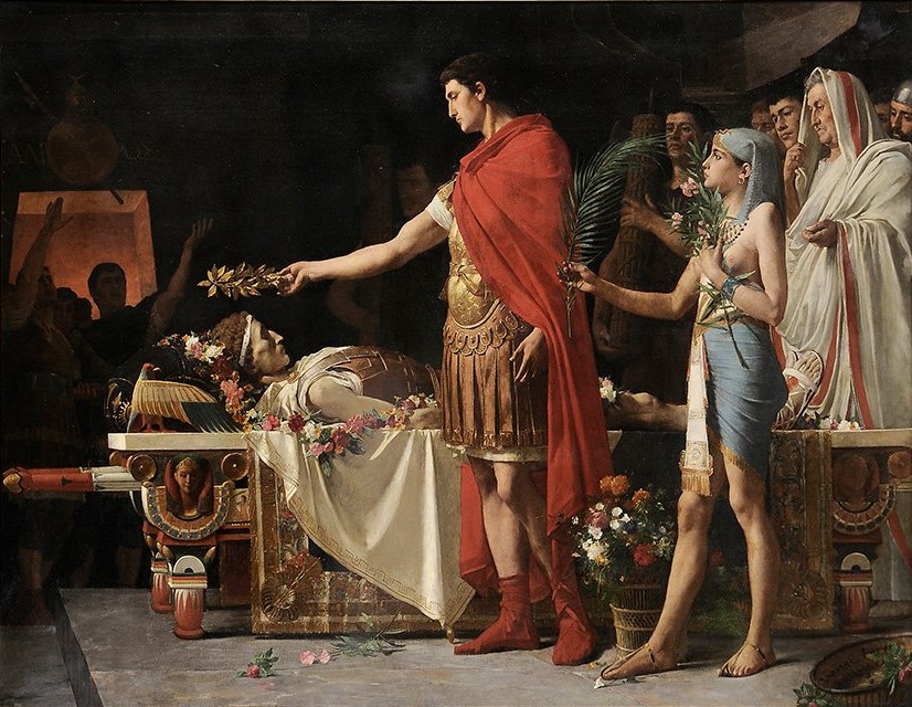 Augustus at the tomb of Alexander the Great by Lionel Royer