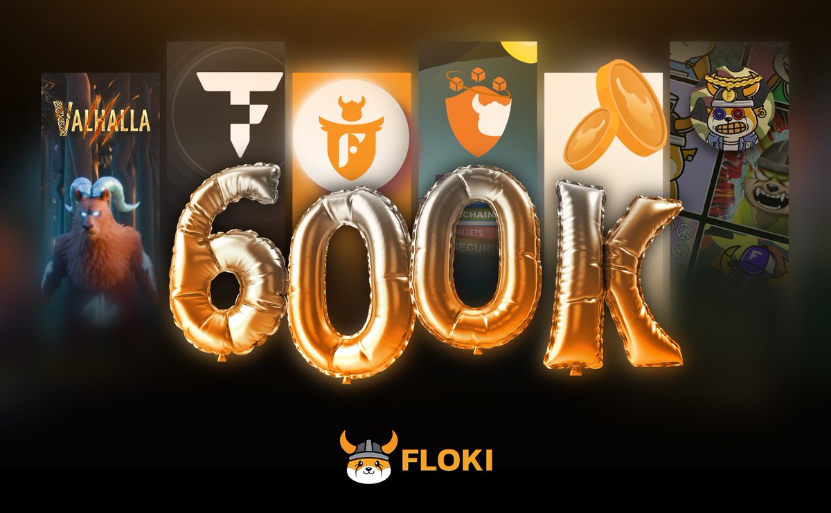 #Floki crosses 600,000 followers on X! ⚔

This achievement is a testament to the incredible support and dedication of our Viking community. 🧡

As we continue to grow and innovate, we look forward to celebrating many more milestones together.

$FLOKI will ALWAYS keep building!