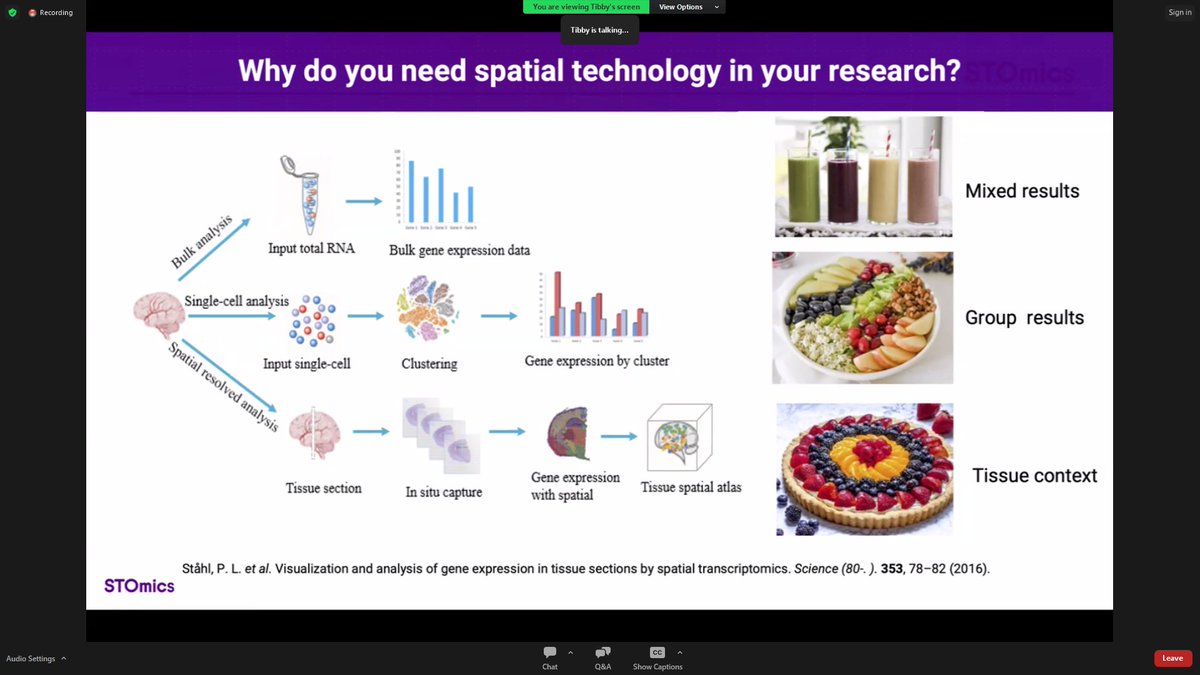 AlbertVilella's tweet image. A presentation on STOmics, a Spatial Transcriptomics technology developed by BGI in China.