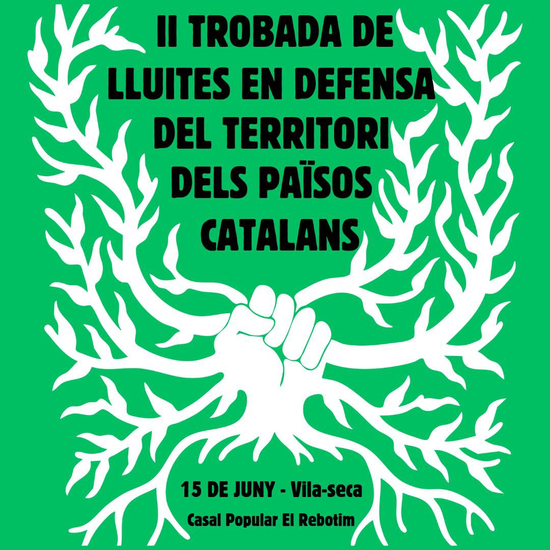 xsecat's tweet photo. Arriba la II Trobada de col·lectius en defensa del territori

Consolidem la feina que hem fet fins ara i ens organitzem conjuntament! #TrobadaLluites

📆 Dissabte 15 de juny 10h
📍 Casal Popular Rebotim, Vila-Seca

Nosaltres hi serem, inscriu-te per venir: https://t.co/McilvYYaJe https://t.co/bv3e8oKkUl