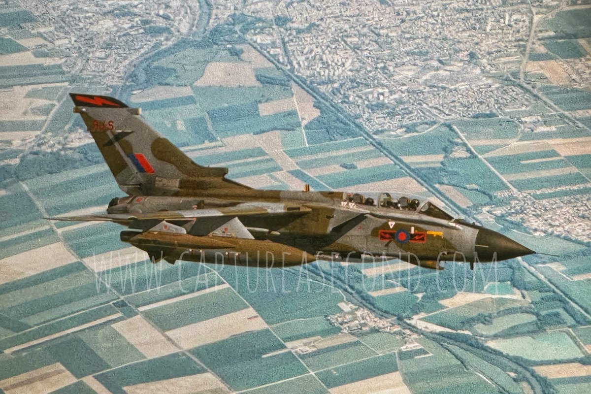 617 Sqn Tornado GR-1, somewhere over Europe, 1998. #dambusters #airtoair #air2air #tonkatuesday #tornadotuesday #tornado #GR1 #royalairforce #raf #jet #aircraft #aeroplane #noordinaryjob #aviation #avgeek #captureasecond