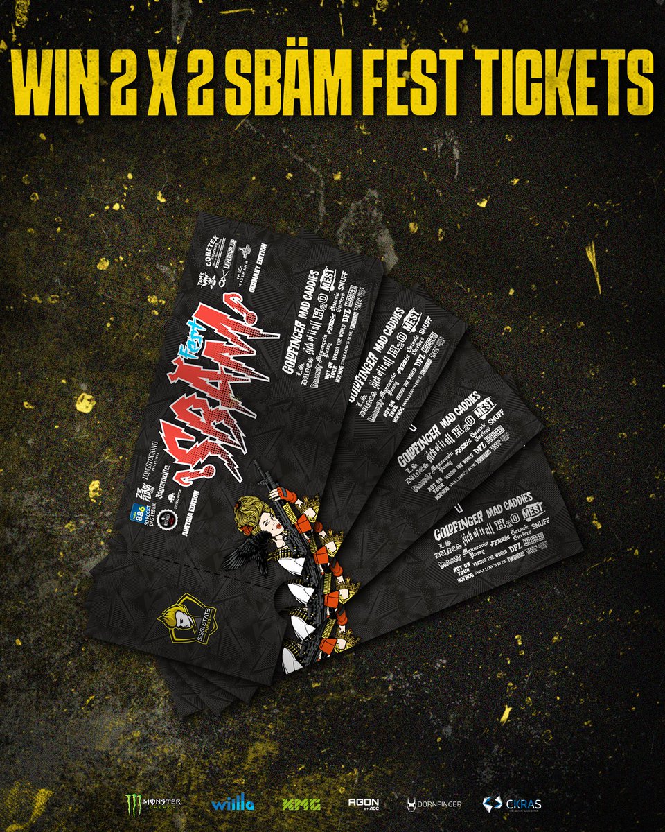 SISSI STΛTΞ PUNKS (@sissistatepunks) on Twitter photo You want to go the <a href="/sbamrocks/">SBAM - Art, Fest & Records</a> Fest in Wels this friday and saturday but got no ticket yet?
Don't worry we got you 🤘
We're giving away 2x2 tickets 🔥
Just follow us and <a href="/sbamrocks/">SBAM - Art, Fest & Records</a> and like this post for a chance
Giveaway ends tomorrow, the 29th May at 18:00 CEST
More info You want to go the <a href="/sbamrocks/">SBAM - Art, Fest & Records</a> Fest in Wels this friday and saturday but got no ticket yet?
Don't worry we got you 🤘
We're giving away 2x2 tickets 🔥
Just follow us and <a href="/sbamrocks/">SBAM - Art, Fest & Records</a> and like this post for a chance
Giveaway ends tomorrow, the 29th May at 18:00 CEST
More info