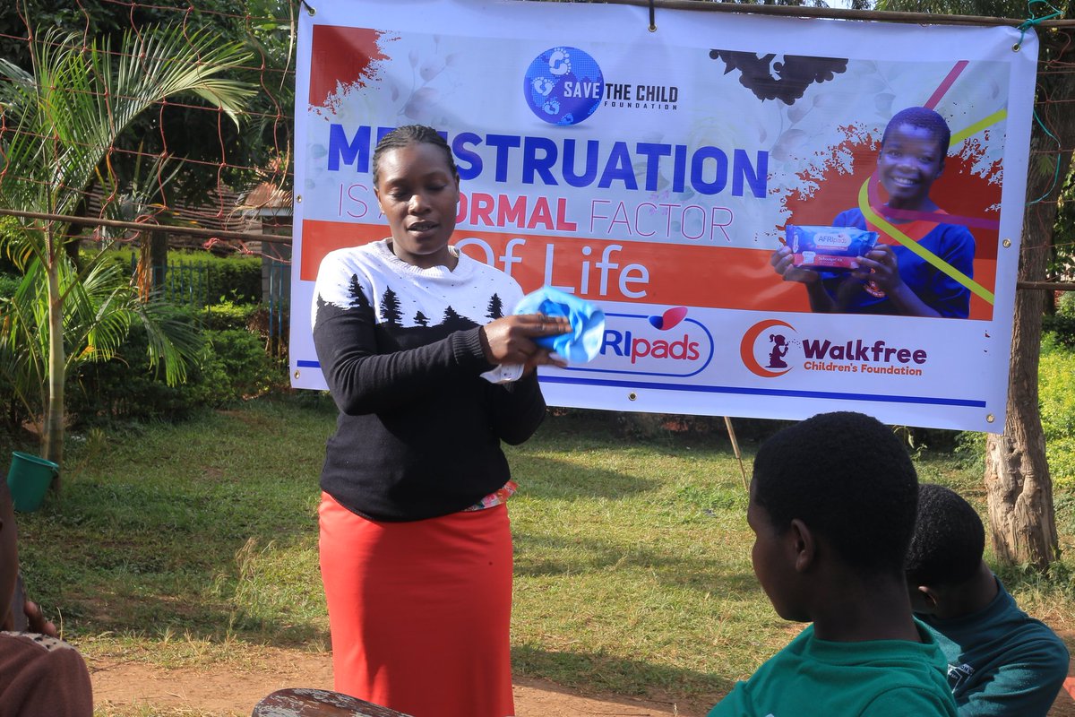 In Uganda, 1 in every 4 adolescent girls who miss school do so because of menstruation-related problems. That is why Walkfree Children's Foundation has partnered with @savethechild to give free reusable menstrual products to address period poverty and stigma.

#sanitarypads