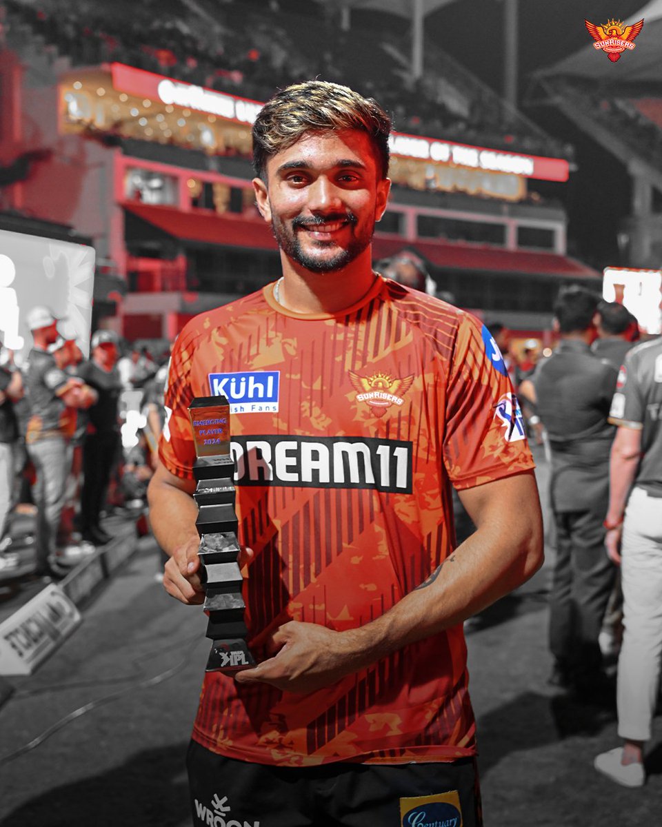 3⃣0⃣3⃣ runs with a S/R of 142.92 💥 Crucial wickets in his timely spells 🔥 Absolute ⚡ on-field 😍 The Emerging Player award looks just I𝗡𝗞𝗥EDIBLE with you 😍🔥