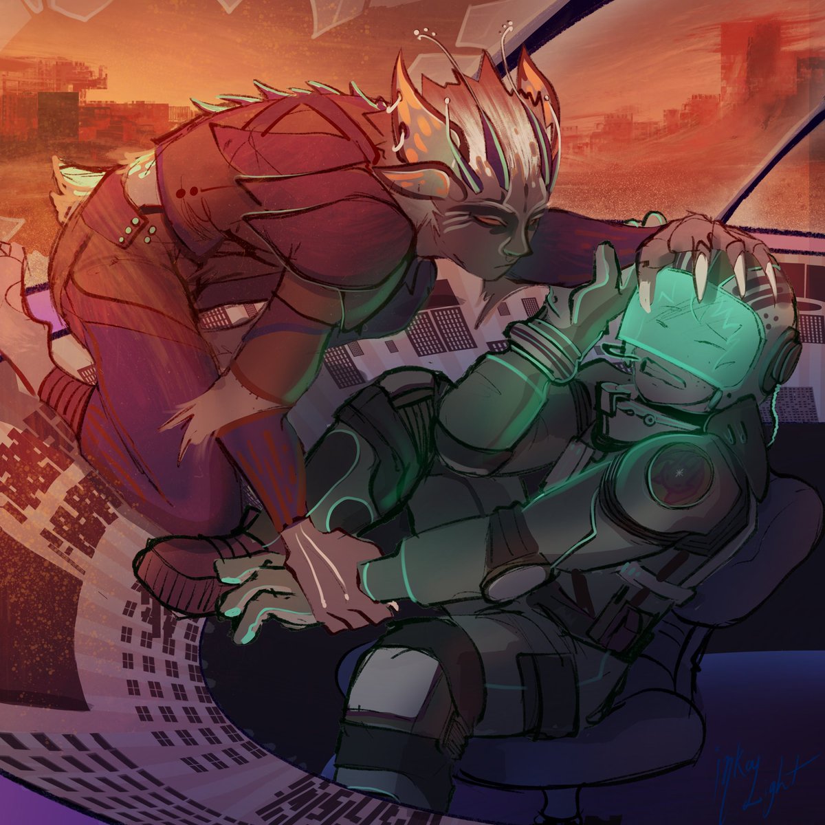 Day 27/31 alien

Izuku crash landed and the local was curious and pushy :T

#mythsofmay #mofm #mythsofmay2024
#mofm2024 #alienkacchan #bkdk

I am a bit late for todays and I could have done more work but time got me bad today