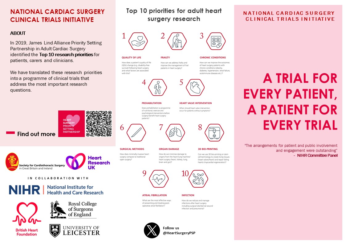 Heart Surgery Priority Setting Partnership (@heartsurgerypsp) on Twitter photo The National Cardiac Surgery Trials Initiative team are looking forward to attending ACTACC 2024 in Cardiff on 4-5 July. Don't forget to come and meet our researchers #research <a href="/SCTSUK/">SCTS UK</a> <a href="/RCSnews/">The Royal College of Surgeons of England</a> <a href="/TheBHF/">British Heart Foundation</a> <a href="/CIRNetwork/">Cardiothoracic Interdisciplinary Research Network</a> The National Cardiac Surgery Trials Initiative team are looking forward to attending ACTACC 2024 in Cardiff on 4-5 July. Don't forget to come and meet our researchers #research <a href="/SCTSUK/">SCTS UK</a> <a href="/RCSnews/">The Royal College of Surgeons of England</a> <a href="/TheBHF/">British Heart Foundation</a> <a href="/CIRNetwork/">Cardiothoracic Interdisciplinary Research Network</a>