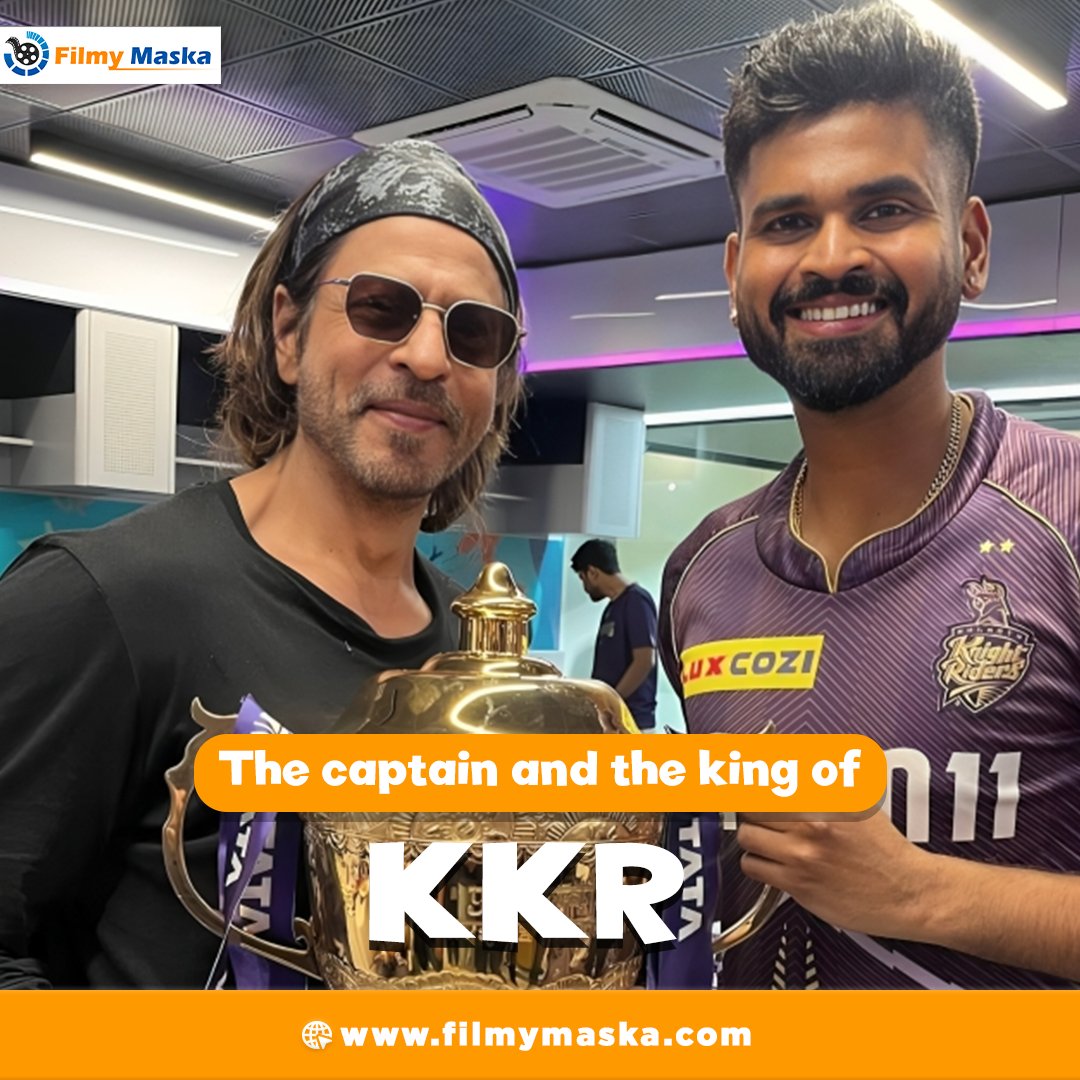 FilmyMaska's tweet photo. 🏆 The Captain and the King of KKR have done it! 🏏 KKR wins the IPL in a thrilling finale! 🎉 Congratulations to the team for an incredible season and a well-deserved victory. Let's celebrate this monumental win together! 💜👏

#KKR #IPLChampions #Cricket #Victory #TeamSpirit https://t.co/kMzu5WDfAr