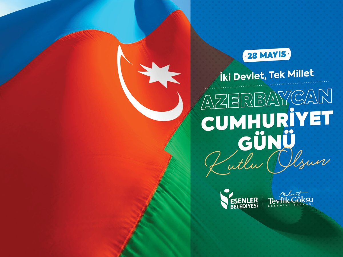 İki devlet, tek millet... Dost ve kardeş ülke Azerbaycan’ımızın Cumhuriyet Günü kutlu olsun. Azerbaycan halkının bu anlamlı gününü en içten dileklerimle tebrik ediyor, bağımsızlık uğruna şehit düşen kahramanları rahmetle anıyorum. 🇹🇷🇦🇿