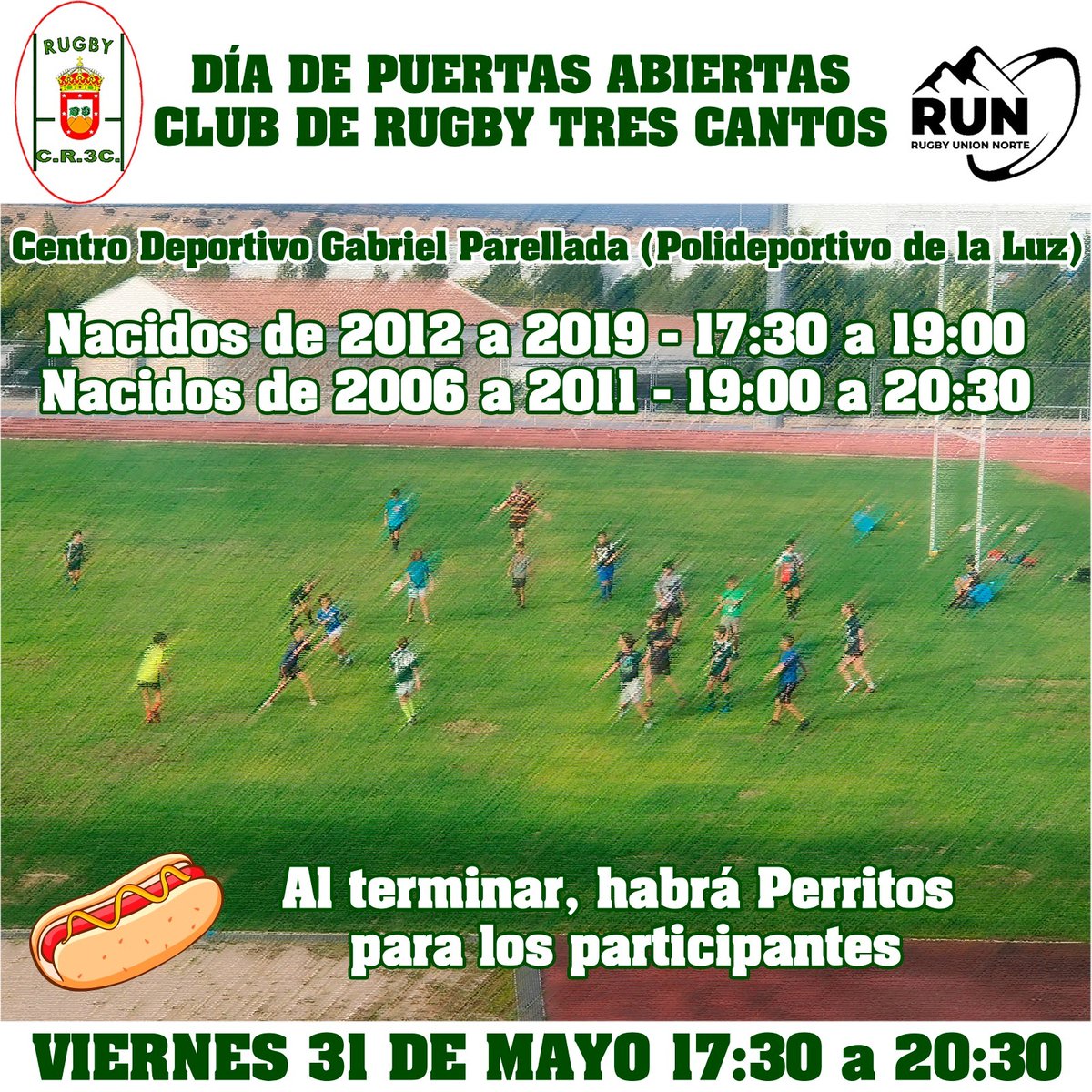 Este viernes 31 de mayo celebramos el Día de Puertas Abiertas del Club.

Animaos a pasar una gran tarde!!!!!