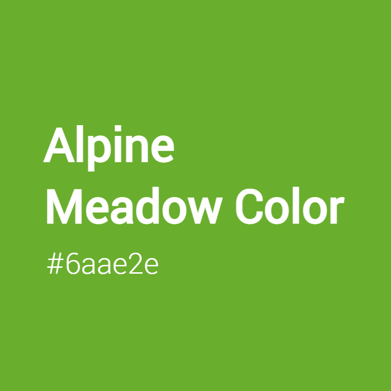 Alpine Meadow color #6aae2e A Warm Color with Green hue! 
 Tag your work with #crispedge 
 crispedge.com/color/6aae2e/ 
 #WarmColor #WarmGreenColor #Green #Greencolor #AlpineMeadow #Alpine #Meadow #color #colorful #colorlove #colorname #colorinspiration