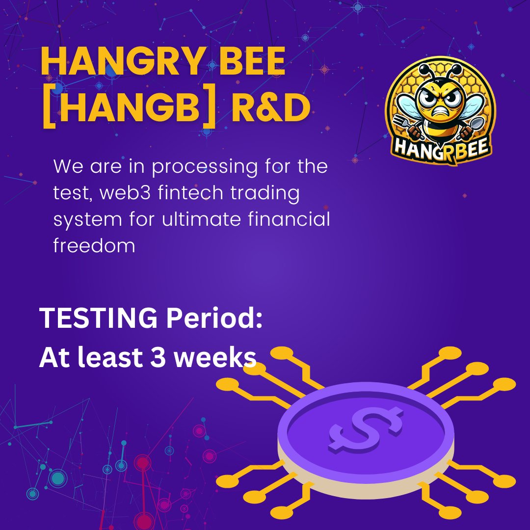 Hangrybee88's tweet photo. 📢#HangryBee [#HANGB]
🐝C.A: BXS7y9rR5PgYd2664eArRAzh8KiyU5EdRc8wbgrF798H
🐝DexScreener: https://t.co/qdhmHyjB0e

📢 Our Plan
1. Using fund(0.86Sol) from presale for testing web3 fintech trading system ( At least 3 weeks )
2. Marketing plan in June (Grab your chance before 🚀) https://t.co/itD4NWLnRx